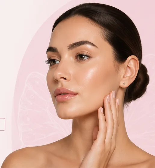 Woman with glowing skin
